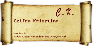 Czifra Krisztina névjegykártya
