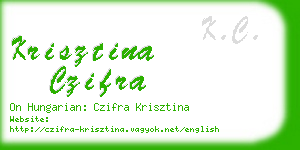 krisztina czifra business card